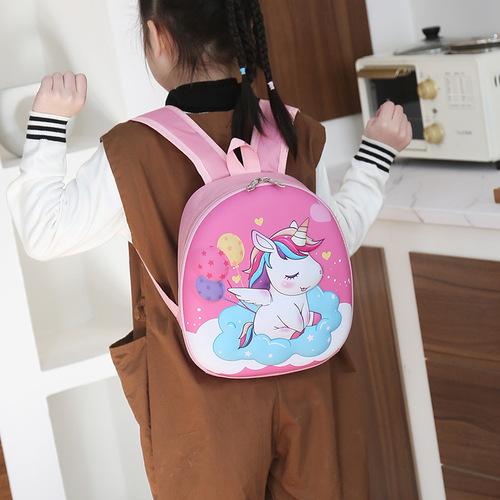 3D Eggshell Kindergarten School Bag Large Class Small Class Backpack Cute Cartoon Early Education Backpack Toddler Wholesale