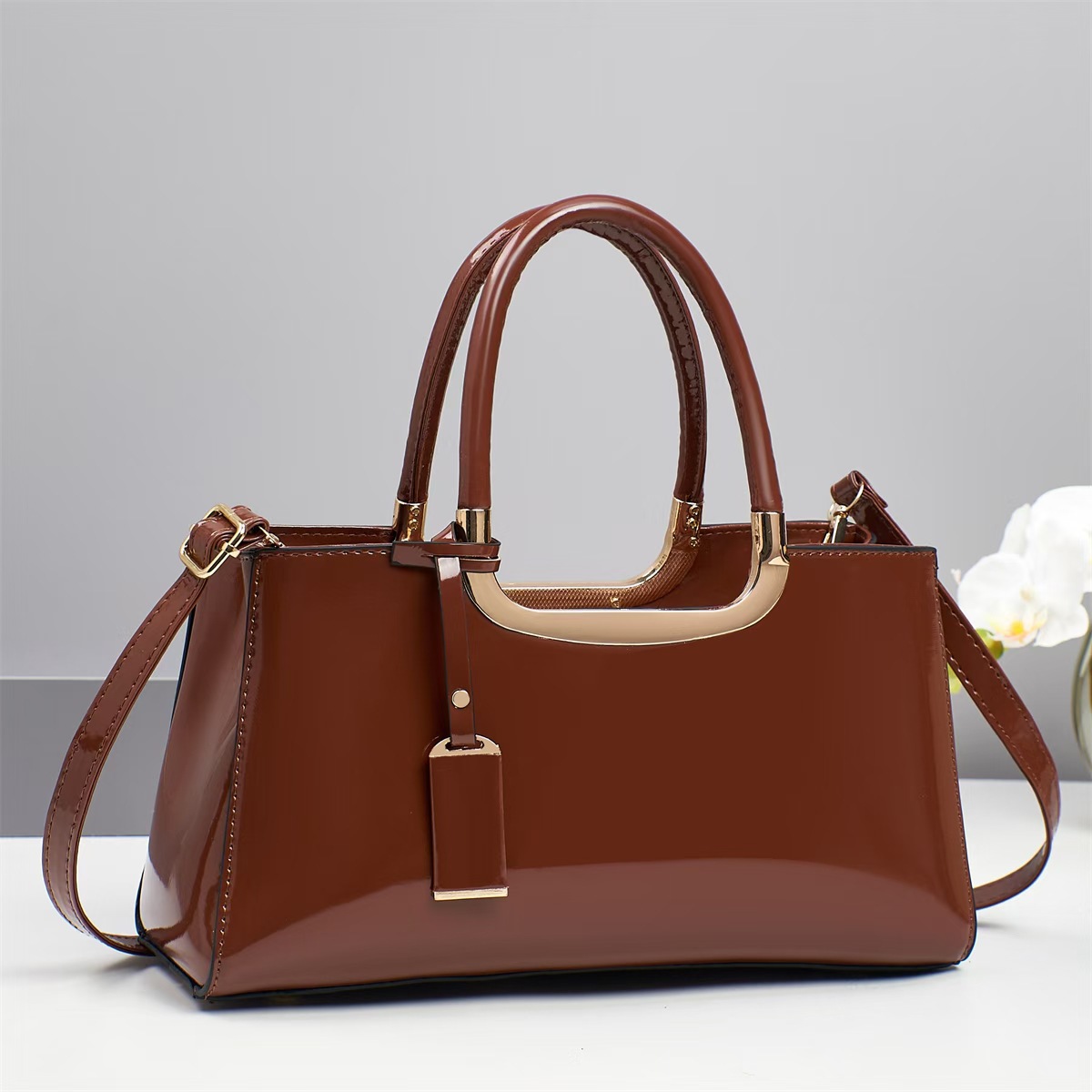 Bolso 2025 nueva moda moda bolso de mujer espejo de alta calidad piel brillante de gran capacidad bolso de hombro bolso de mano image 9