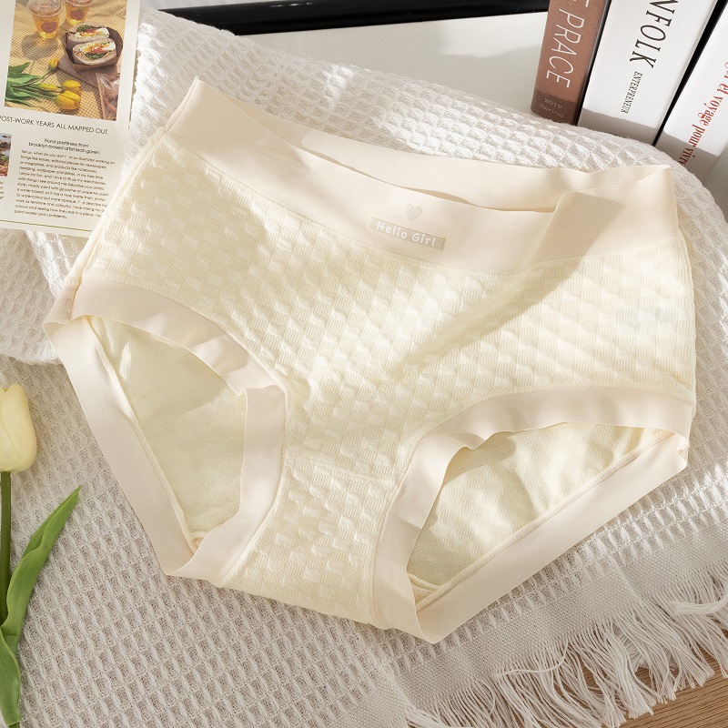 Ropa interior de mujer de algodón puro entrepierna transpirable Mediados de cintura triángulo pantalones cortos cabeza chica japonesa más tamaño ropa interior sin costuras al por mayor