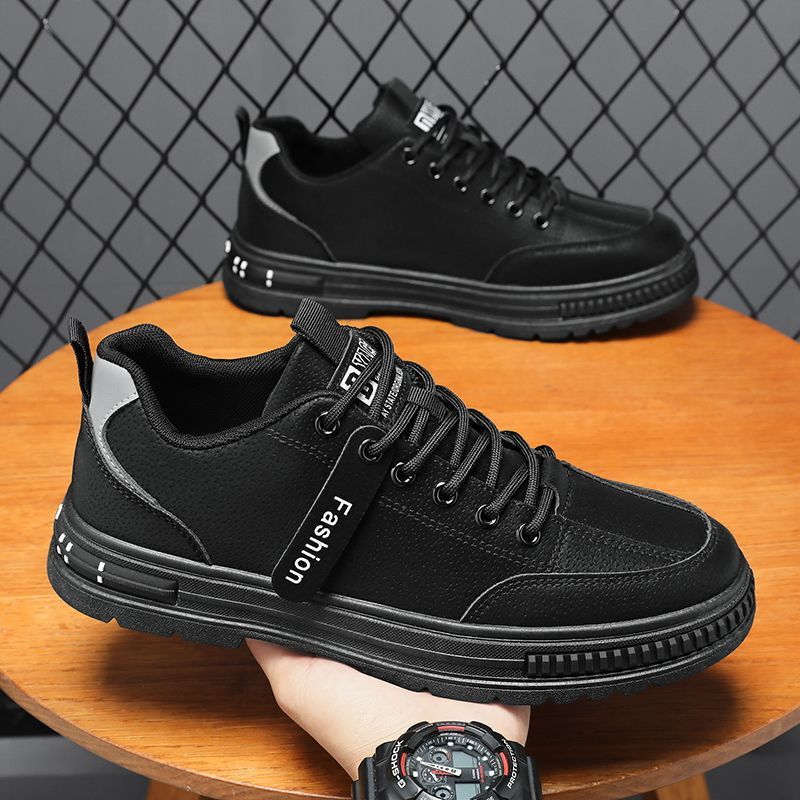 Buy One Get One Free 2023 Autum New Style Martin Leather Shoes Non-Slip Lightweight Casual Men's Shoes Trendyy Versatile Sneakers