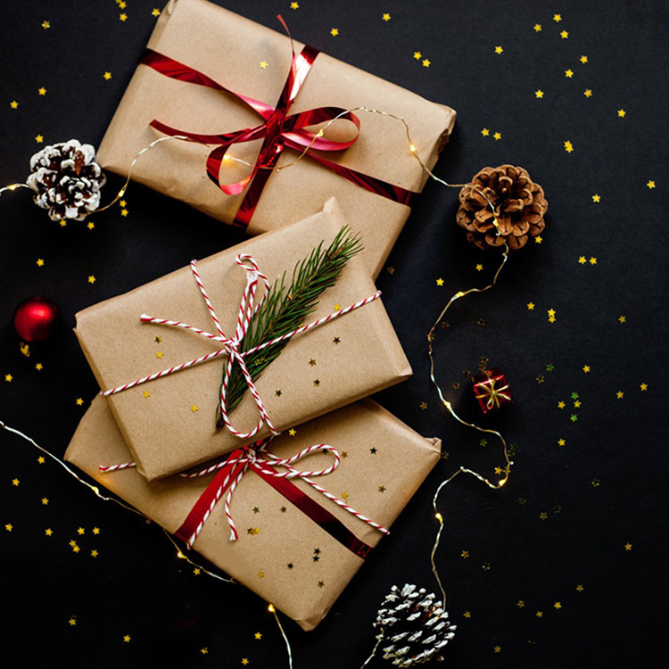 超大号对开礼品包装纸 空白纯色大张节日通用黄牛皮生日礼物纸