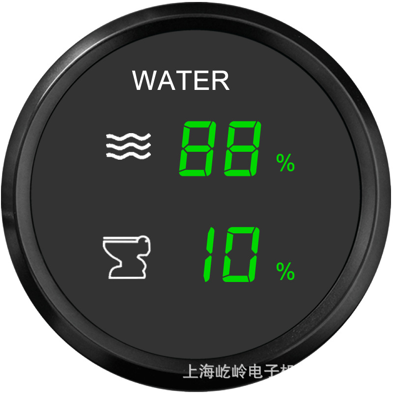 Water Level Sewage — Erheyi automobile instrument - black-frame-black-background-water-level-sewage