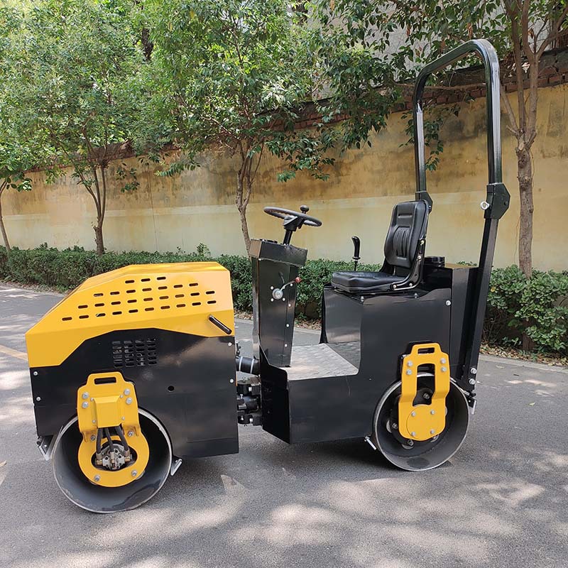 手扶式小型振动压路机 震动压土小碾子小型双轮压道机工厂直售