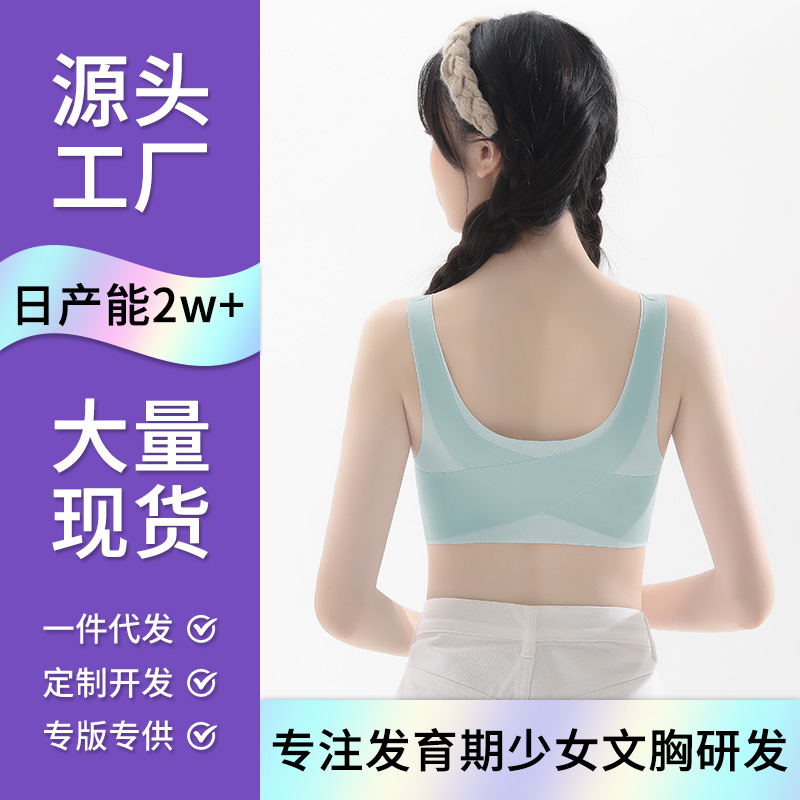 Developmental Girls' Underwear, Middle and High School Students, Children's Anti-Hunchback Girls' Vests, Adolescent Girls' Sports Bras