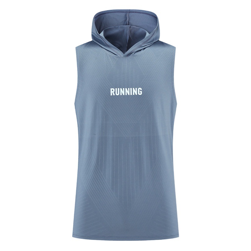 Verano de los hombres al aire libre corriendo Chaleco de secado rápido alto elástico transpirable grupo deportes fitness aeróbic sin mangas superior