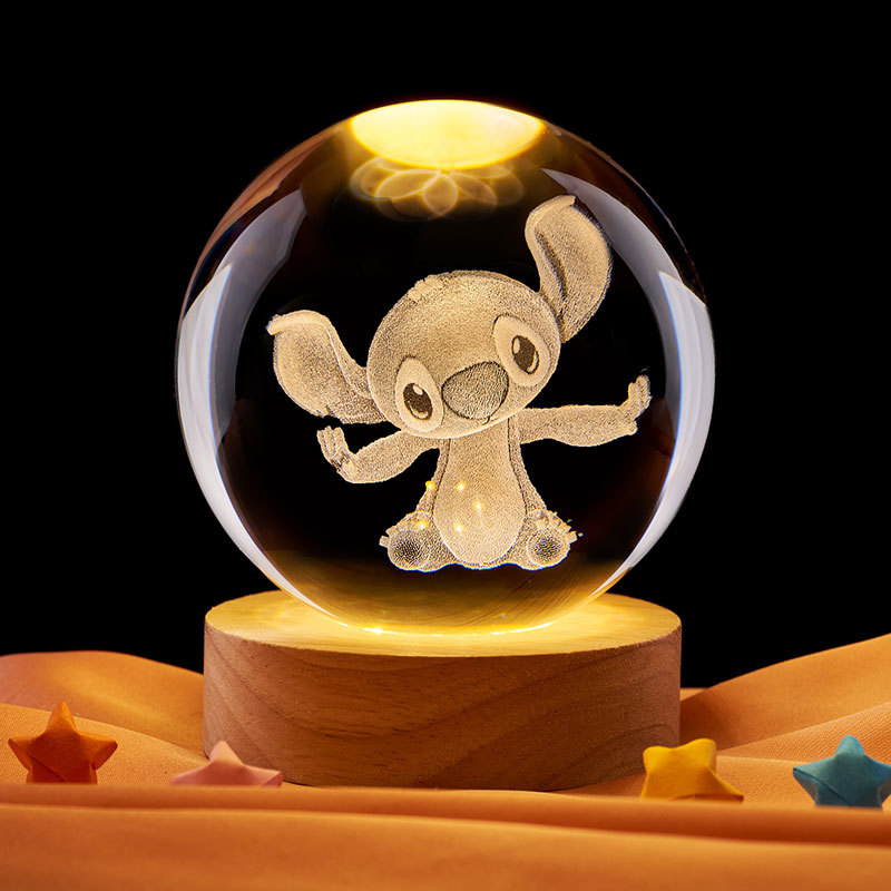 Estrella de noche lámpara de cristal bola de regalo de cumpleaños creativo para chicas para enviar a amigos de clase significativos novio decoración de mesa