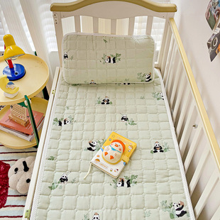 New Type a Cotton Double-Layer Yarn Kindergarten Bed Pad Soft and Comfortable Machine Washable Kidsren's Bed Mattress Cushion
