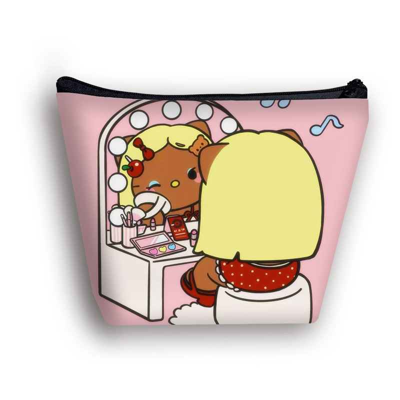 黑皮HelloKitty化妆包印花儿童洗漱包旅行女生简约收纳包包包批发|undefined
