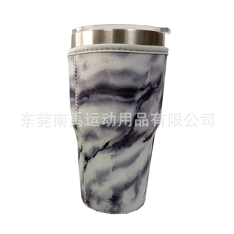 潜水料大理石冰霸杯杯套潜水料杯套保温杯布袋杯子套汽车杯套石纹