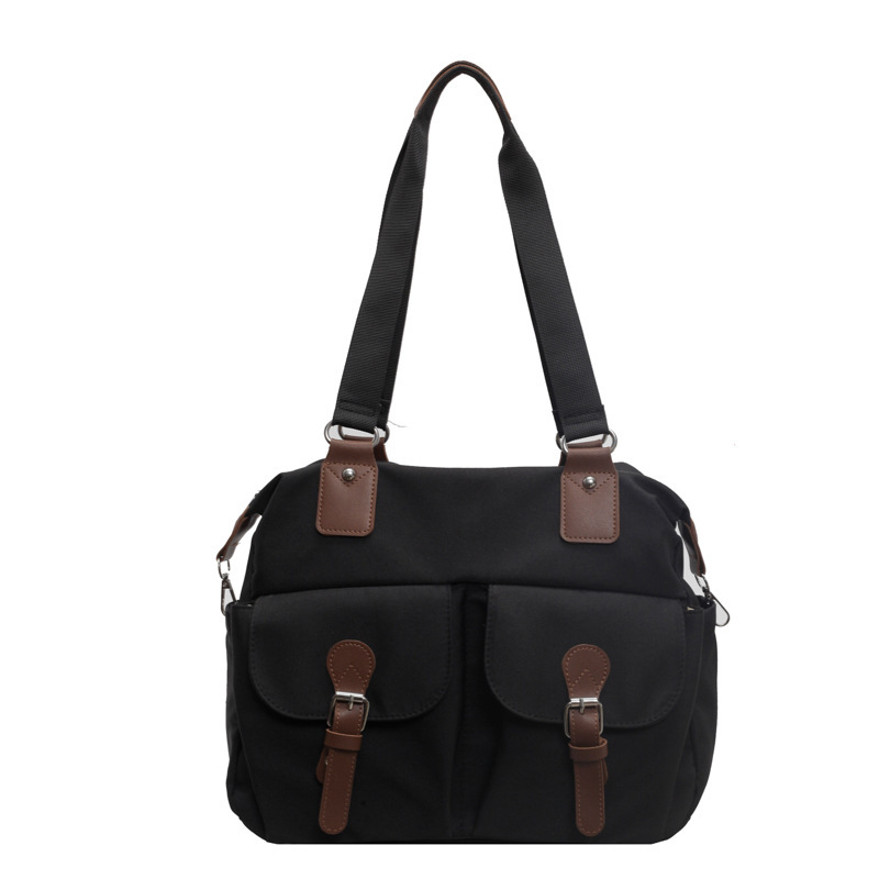 Bolso de tela de nailon, bolso de hombro, bolso de ocio simple, bolso de mensajero de moda para estudiantes universitarias