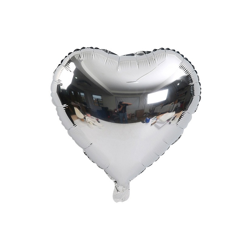 Globo de aluminio con forma de corazón para ramos, globo de aluminio con forma de corazón de 18 pulgadas, caja de regalo para globos de amor, material de embalaje para arreglos florales en ramos, venta al por mayor.