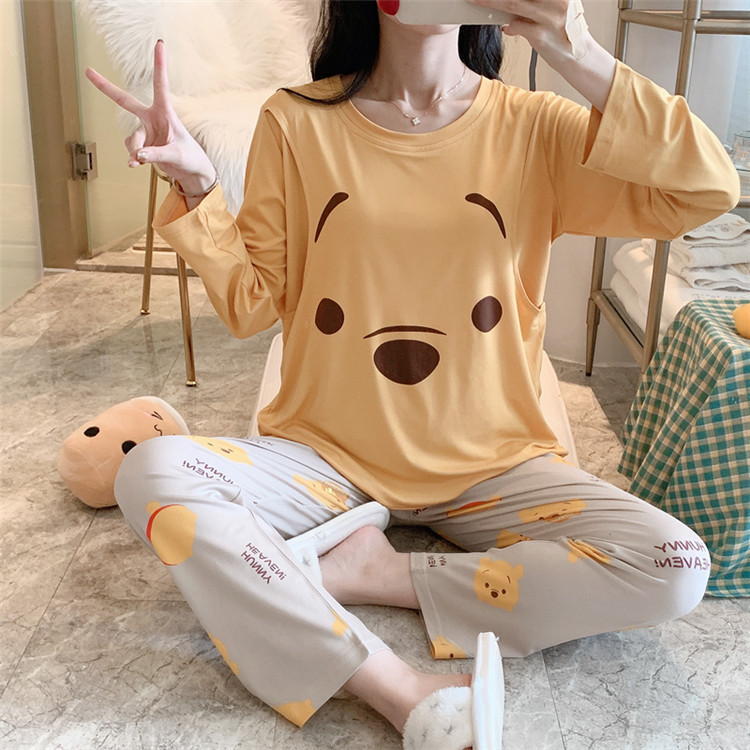 Primavera y otoño confinamiento maternidad posparto enfermería ropa deportes ocio dulce hogar desgaste traje Pijamas de maternidad image 8