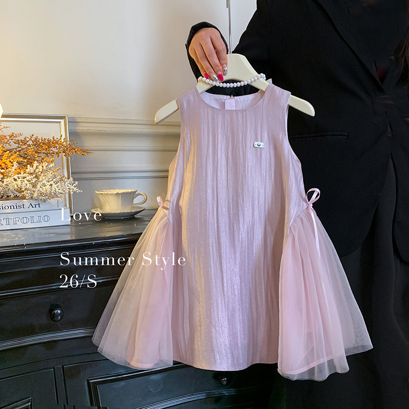 Blue Town Girls' Summer Dress, Little Girl's Sleeveless 2026 New Super Fairy Princess Dress, Baby Tank Dress