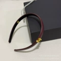 Lambskin Headband - Red Gold Bean Logo 1.5cm