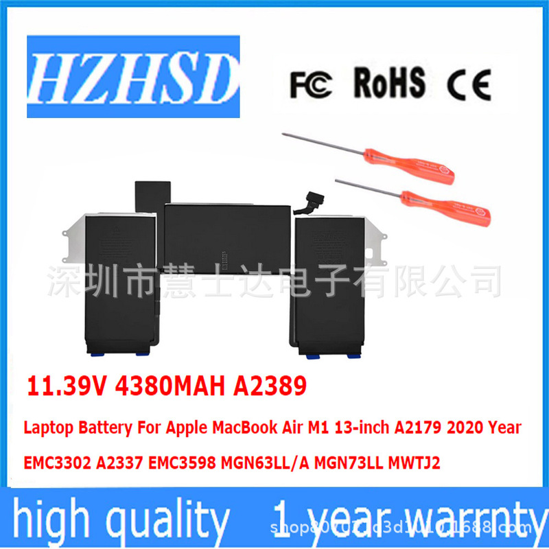 For Apple Macbook Air 13 "2020 A2179 A2389 Laptop Battery