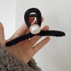 Advanced black big hairgrip with letters, crab pin, shark, hair accessory, high-quality style, new collection