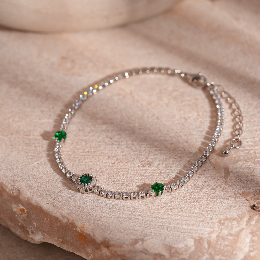 Diseño de nicho Pulsera de temperamento de alta calidad Pulsera Joyas de pulsera de circonita súper parpadeante Pulsera de estilo ins Mujer