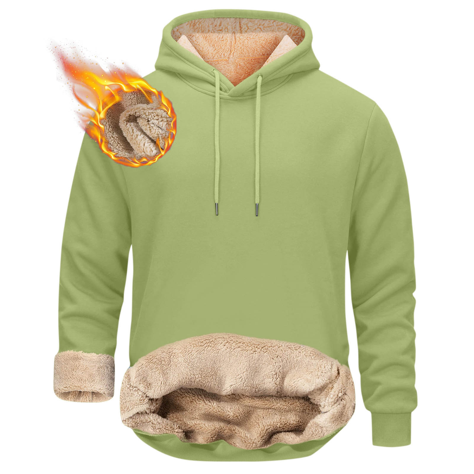 フード付きの男性のベルベットが厚くて暖かい、学生の帽子付きの男性のプルオーバー