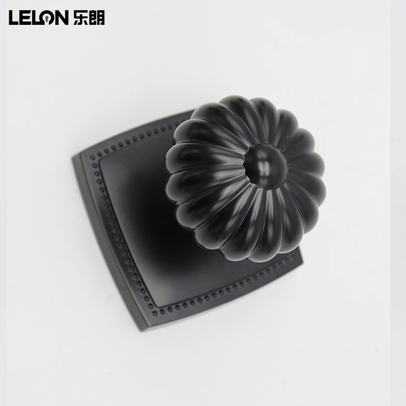 Cerradura de puerta de baño de aleación de zinc con diseño de calabaza estilo francés retro, cerradura de privacidad, cerradura esférica universal para interiores