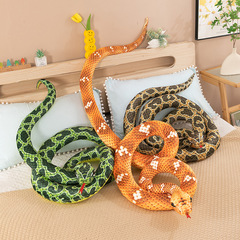 仿真大蟒蛇毛絨玩具整人惡搞公仔2025生肖蛇禮物青蛇長條陪睡抱枕