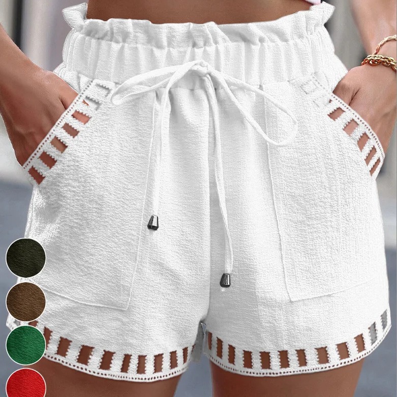 2024 Cross-Border Amazon Independent Station Women's Cotton and Linen Multi-Color Multi-Size Shorts