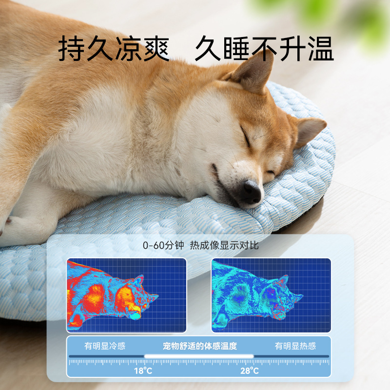 La primavera y el verano para mascotas guisantes de hielo 3D fresco estera perro de refrigeración perrera gato nido mediano y grande perro golden retriever perrera grande