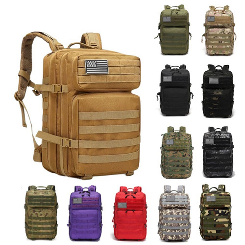 Outdoor backpack hiking unisex shoulder bag camping camouflage running leisure sports bag large capacity tactical Oxford