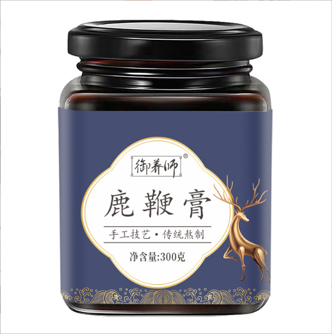 Lu Bian Gao Deer Paste 300g Traditional Slow Simmered Herbal Tonic Paste for Men Daily Wellness in use