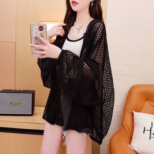 Women's Loose Fit Ultra Lightweight Breathable Sun Protective Long Sleeve Outerwear Top for Spring and Autumn