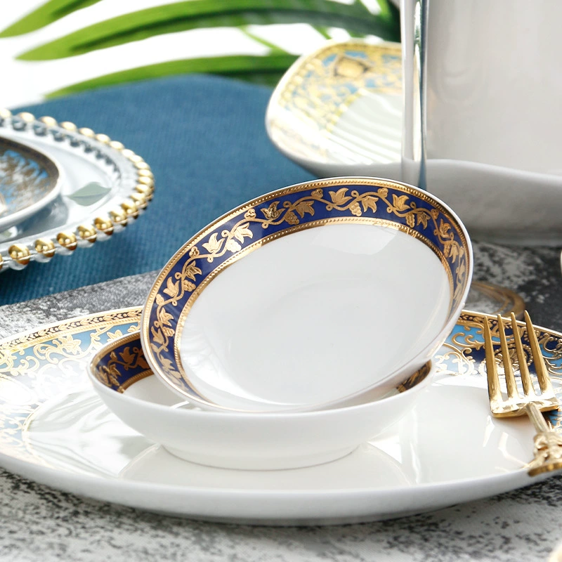 Light luxury vomiting bone bone porcelain 4 -inch soy sauce vinegar plate European -style dipping dish garbage dish seasoning disc small porcelain plate