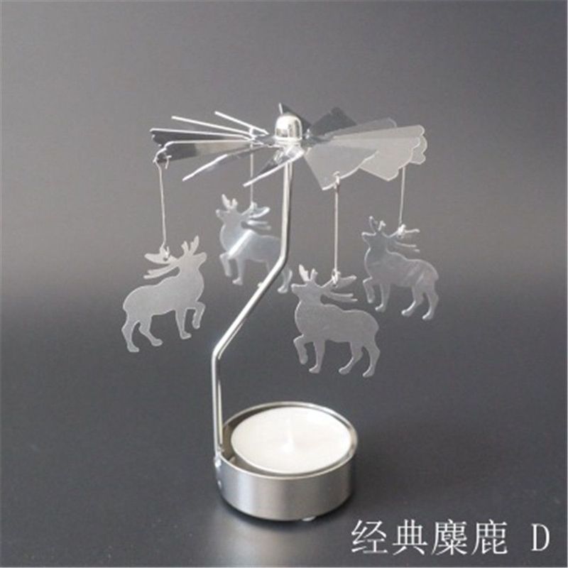 走马灯旋转烛台浪漫烛光少女心香薰蜡烛节日创意梦幻礼物复古摆件|undefined