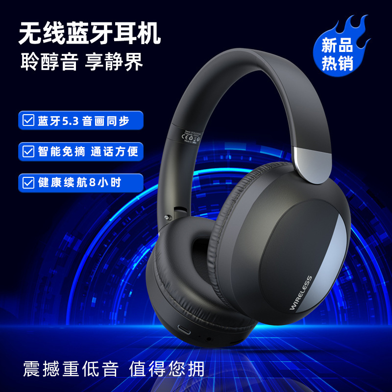 プライベートマスク新しい折りたたみヘッドマウント Bluetooth ヘッドセットワイヤレス 5.3 ノイズリダクションゲーム低遅延 Bluetooth ヘッドセット L960|undefined