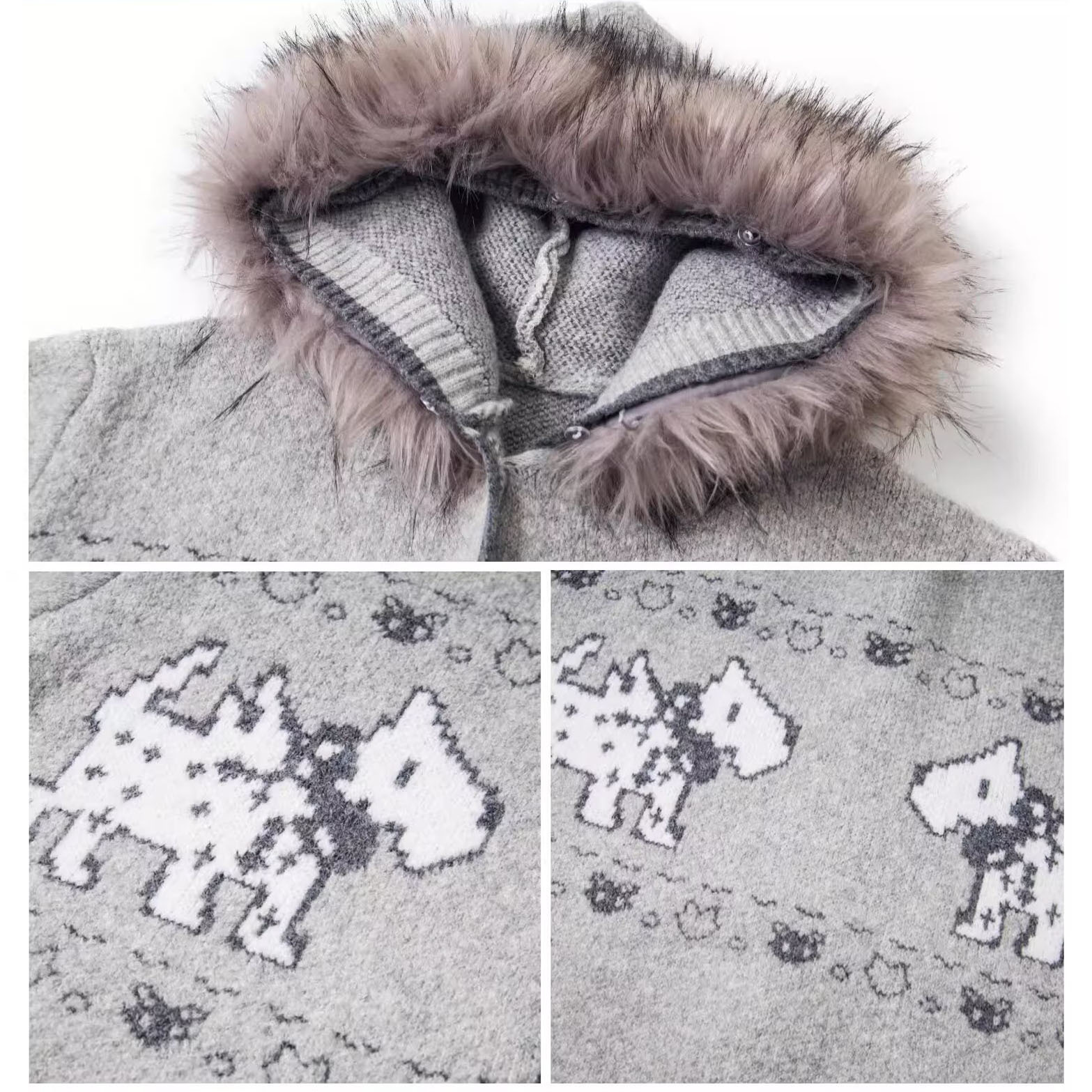 Fairy Island Jacquard caricatura perros camisetas de punto suéter hombre perecío otoño invierno caliente fábrica transfronteriza al por mayor