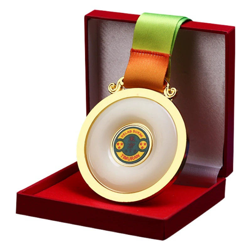 Металлическая медаль, инкрустированная золотом, нефритовая медаль, индивидуальный конкурс, чемпион чести, список, памятная медаль, спортивные игры, металлическая медаль
