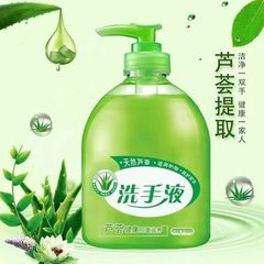 芦荟抑菌洗手液清香洁净去污留香按压瓶装厂家直销一件代发