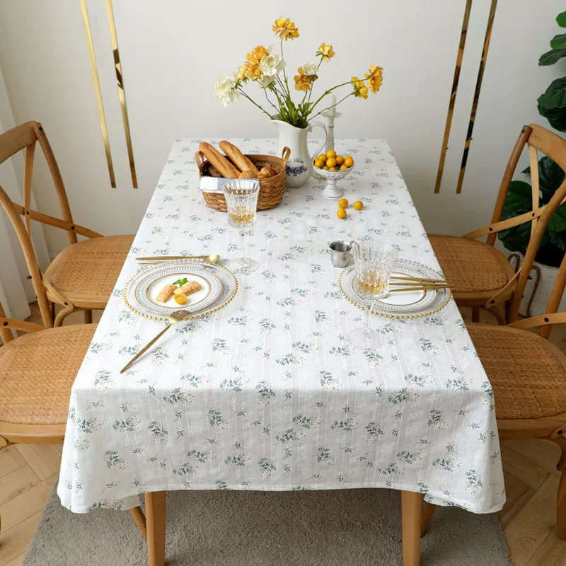 Кореатский флорал скатерть кружевная ткань для стола обеденного и кофейного прямоугольная скатерть маленький свежий принт пикник