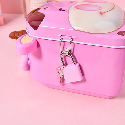 New Year's Eve Portable Piggy Bank Cartoon Lockable Piggy Bank Children's Gift Creative Ornaments Wholesale
