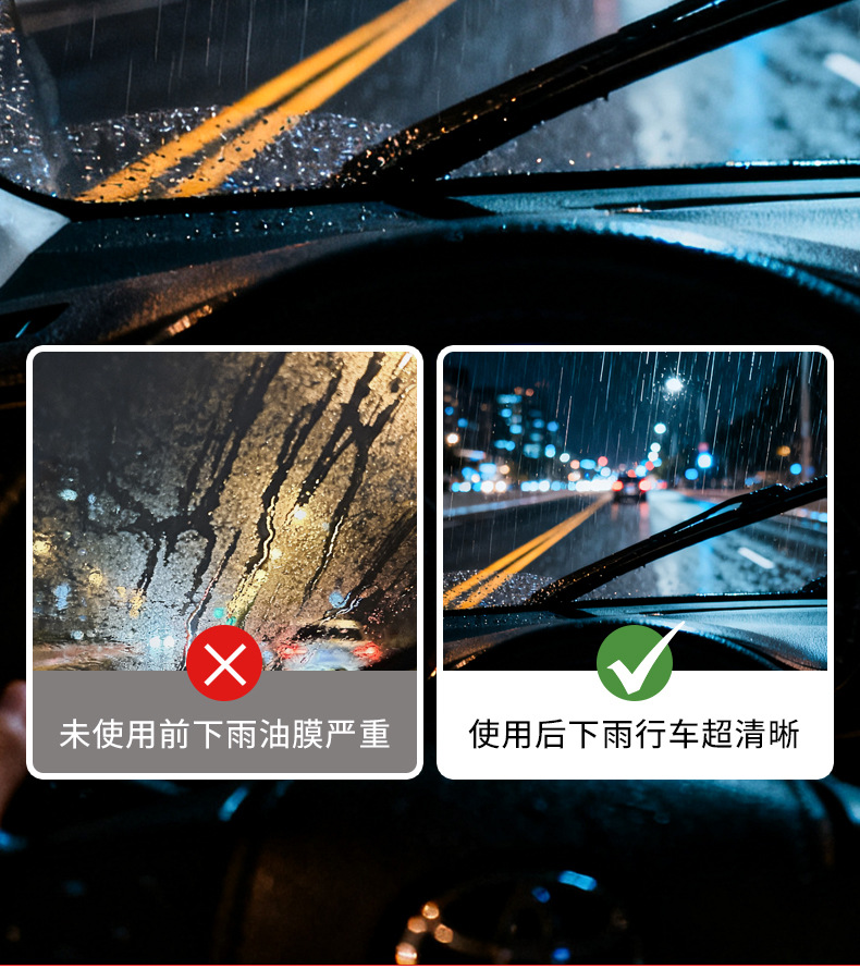 3m Car Windshield Glass Oil Film Remover, Cleaner, Heavy Oil Film Stain Remover