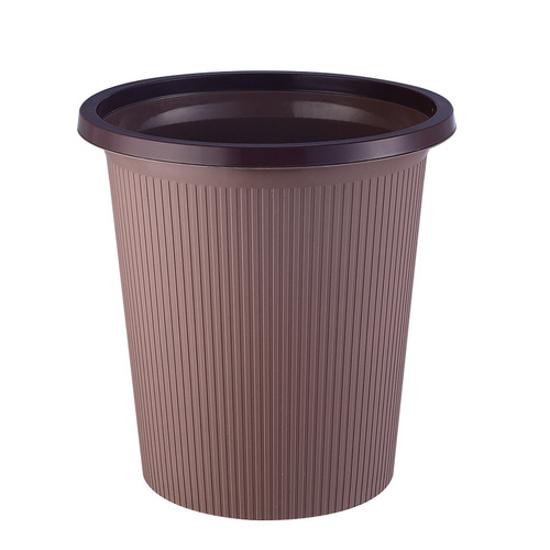 Trash can household plastic round without lid with pressure ring toilet paper basket indoor kitchen hotel living room bucket wholesale