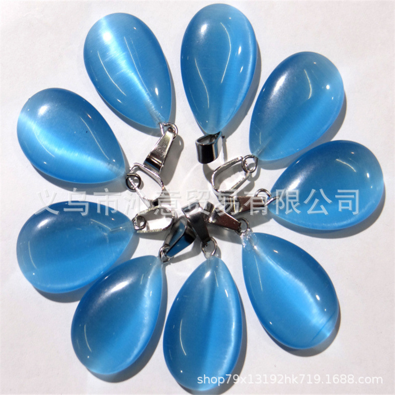 Transfronteriza AliExpress Venta caliente natural cristal ágata gema cristal plano colgante collar pendientes accesorios de la joyería