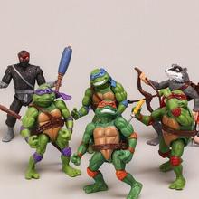 6款忍者神龟可动玩偶男孩女孩玩具手办全套公仔模型亚克力彩盒