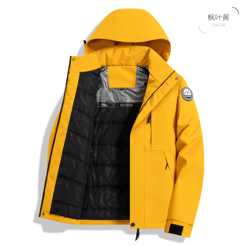 2025 New Outdoor Jacket for Men and Women, Windproof and Warm Cotton Jacket, Removable Hat, Graphene Heated Lining