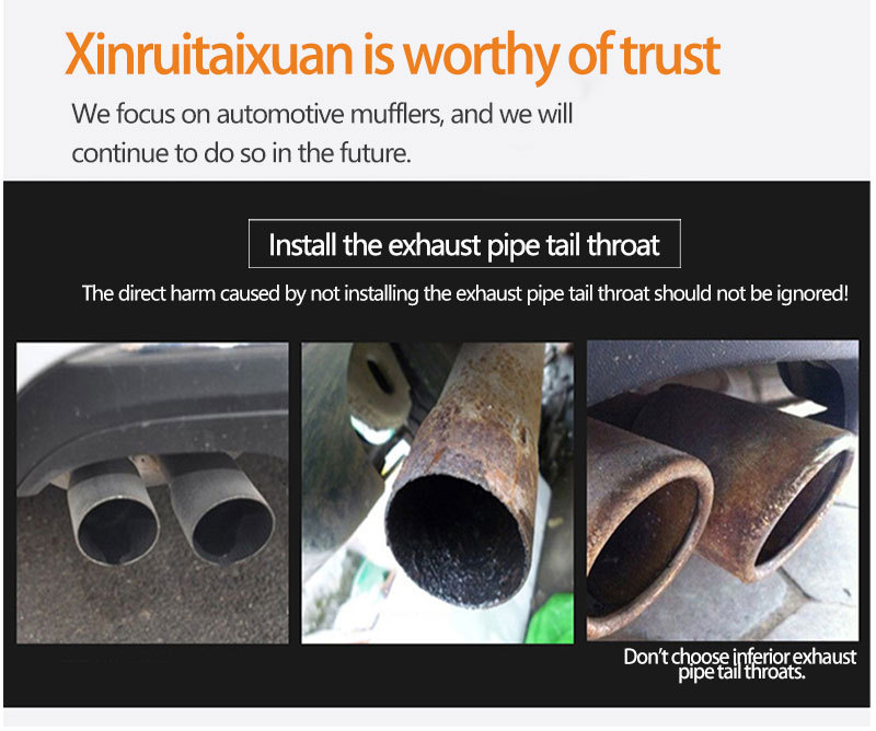 Hot-Selling Car Modification Ak Scorpion Logo Water Transfer Printing Y-Type Dual Exhaust Tip 63*89 Dual Exhaust Tip