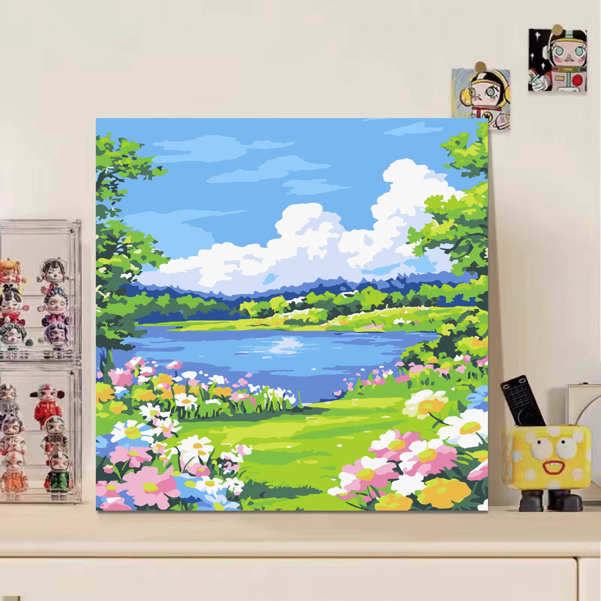 Niños didiy pintura digital acrílico relleno de pintura de dibujos animados pintura de pintura a mano 20 * 20