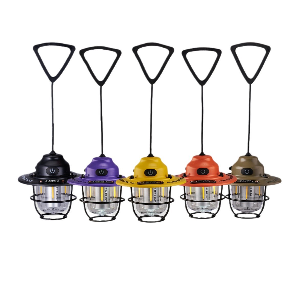 Mini lámpara de camping ultra-larga resistencia lámpara de dosel retro lámpara de camping tienda al aire libre lámpara colgante lámpara de cono de pino