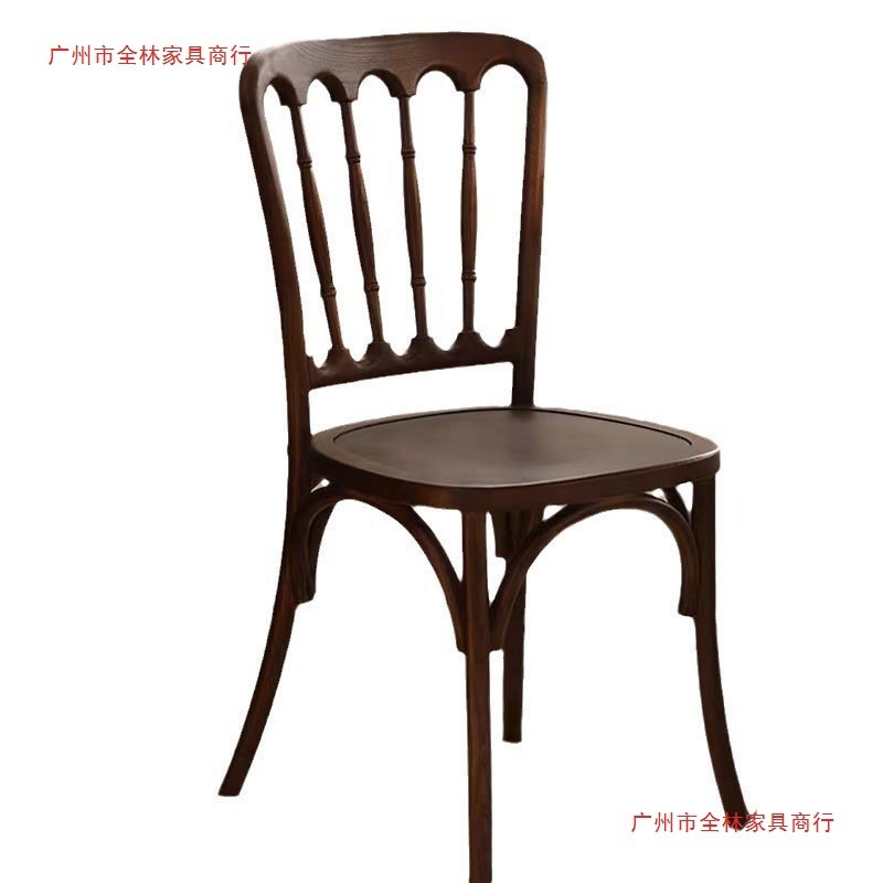 美式复古实木餐桌椅组合藤编椅法式白蜡木拿破仑咖啡厅甜品店椅子|undefined