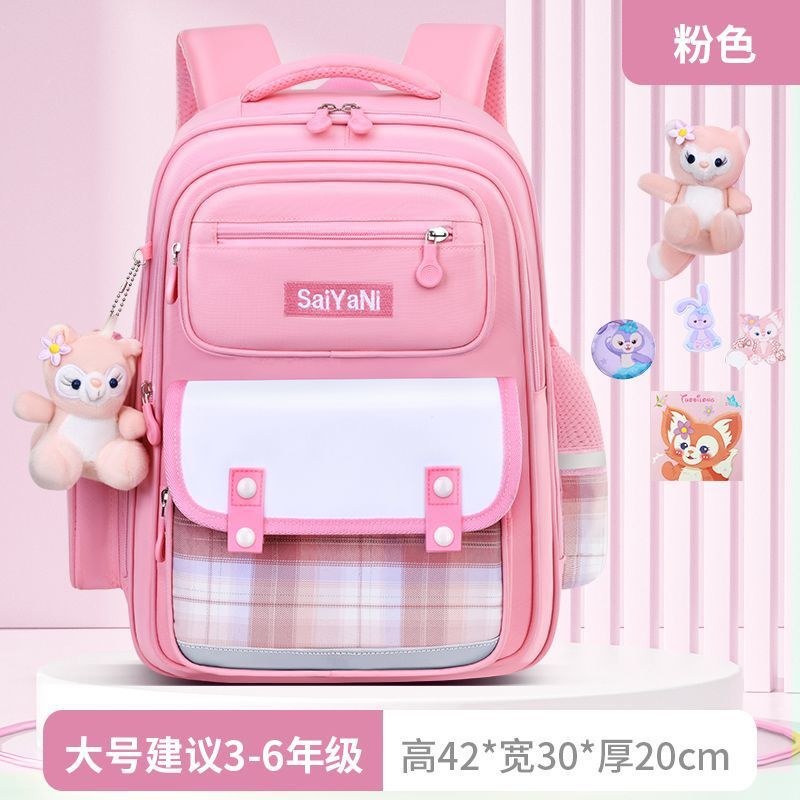 2025 かわいい小学生スクールバッグチェック柄大容量 1 年生、3 年生から 6 年生の女の子のバックパック卸売|undefined
