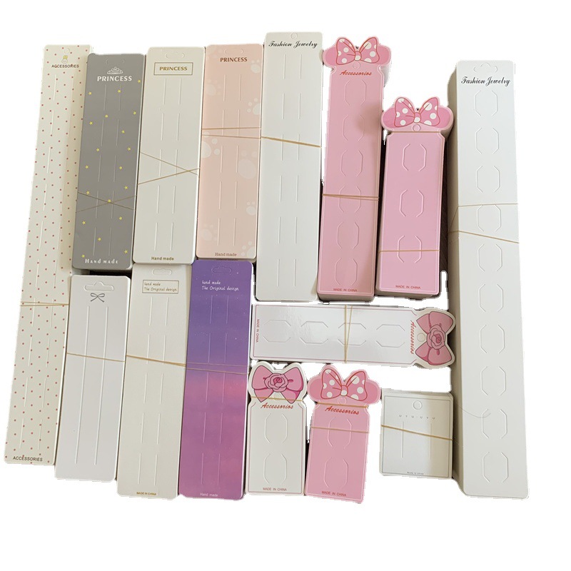 100 extra length cardboard children's hairpin long set tag card back plate five card six card ten card position clip card