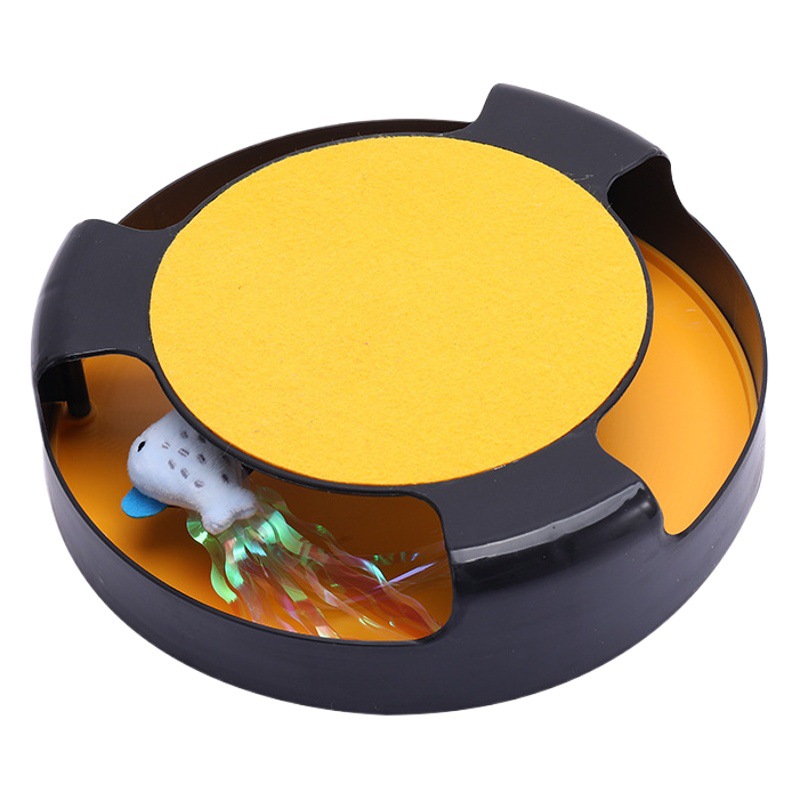 Exportación ABS gato tocadiscos juguete auto-Hola ratonera juguete superior gato tablero del rasguño ratón gatito juguete