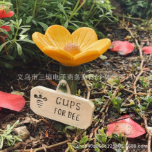 Flower-Shaped Ceramic Bee Watering Station �����մ��۷䝲ˮ